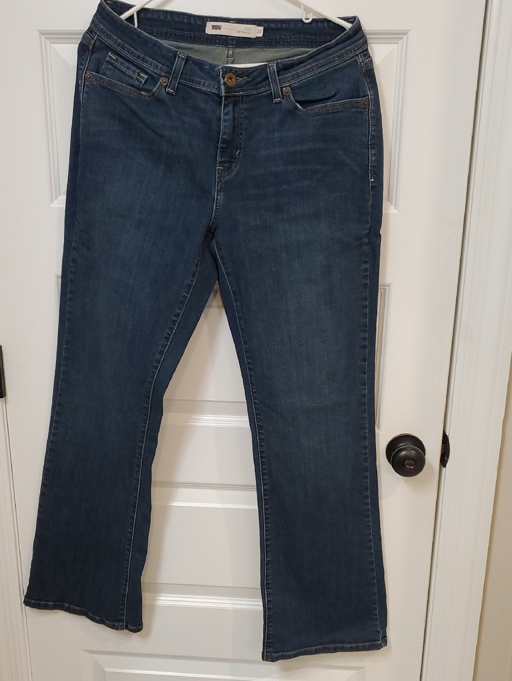 Levi's Women's Blue Flared Wide-Leg Jeans